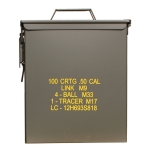US LARGE AMMO BOX STEEL M9 CAL 50