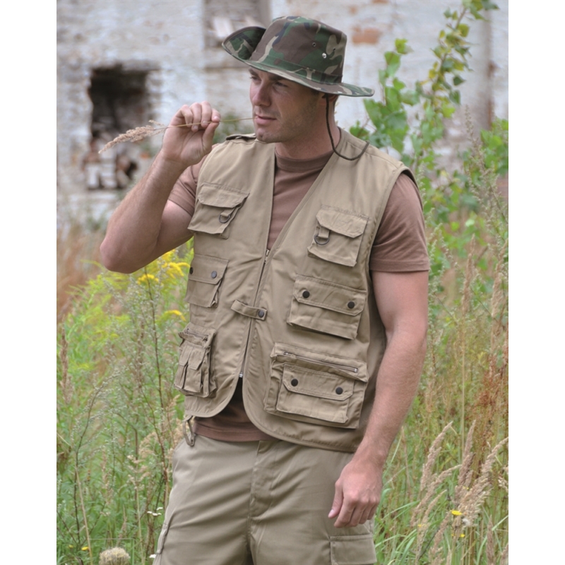 Hunting/ Fishing Vest - Khaki @ militaarmatkaja