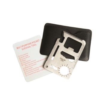 Survival Tool Card With Pouch