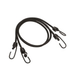 BLACK ELASTIC SHOCK CORDS W.HOOKS (PAIR) 75 cm